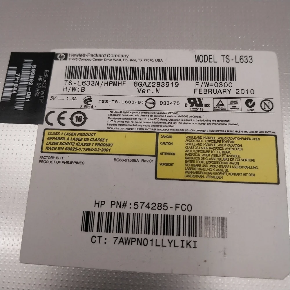 HP Black Notebook Battery and Computer Parts Set